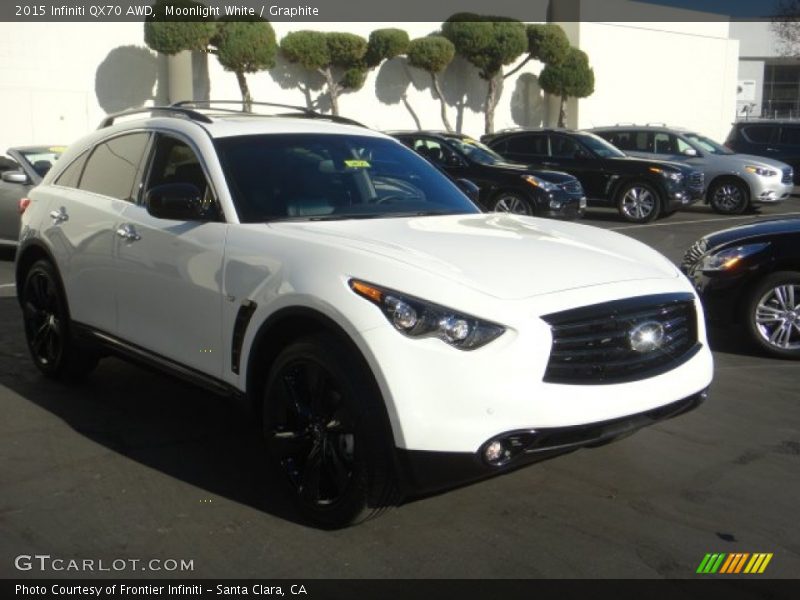 Moonlight White / Graphite 2015 Infiniti QX70 AWD