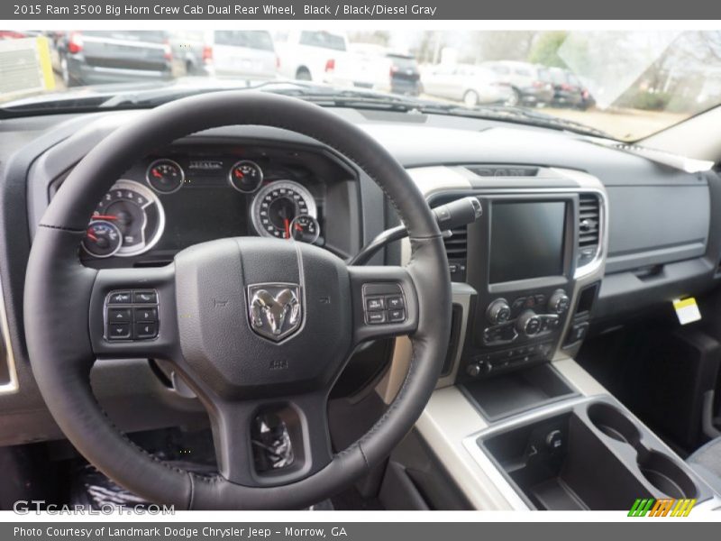 Black / Black/Diesel Gray 2015 Ram 3500 Big Horn Crew Cab Dual Rear Wheel