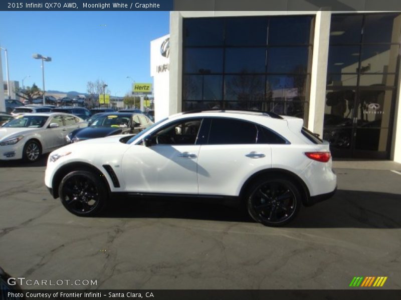 Moonlight White / Graphite 2015 Infiniti QX70 AWD