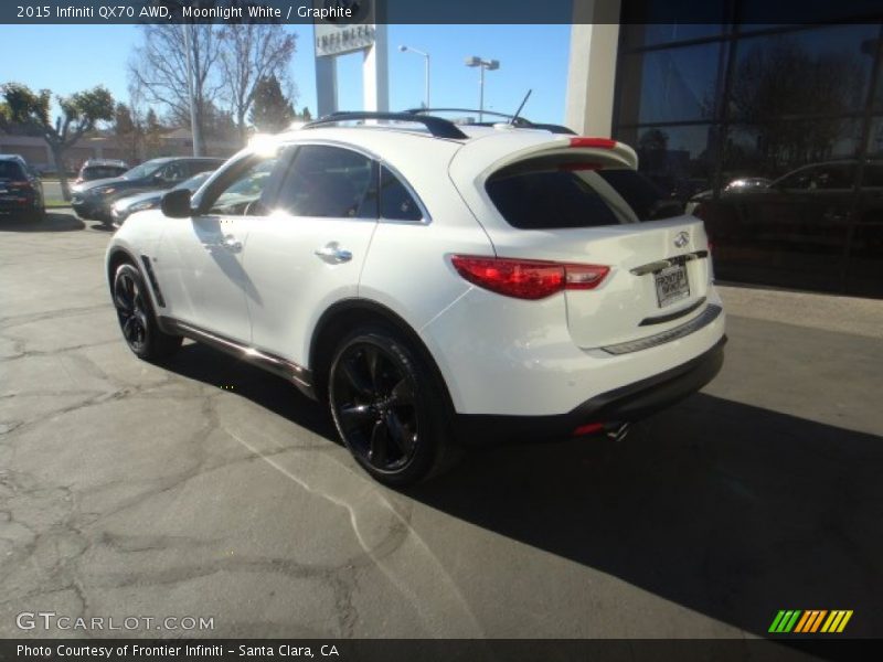 Moonlight White / Graphite 2015 Infiniti QX70 AWD