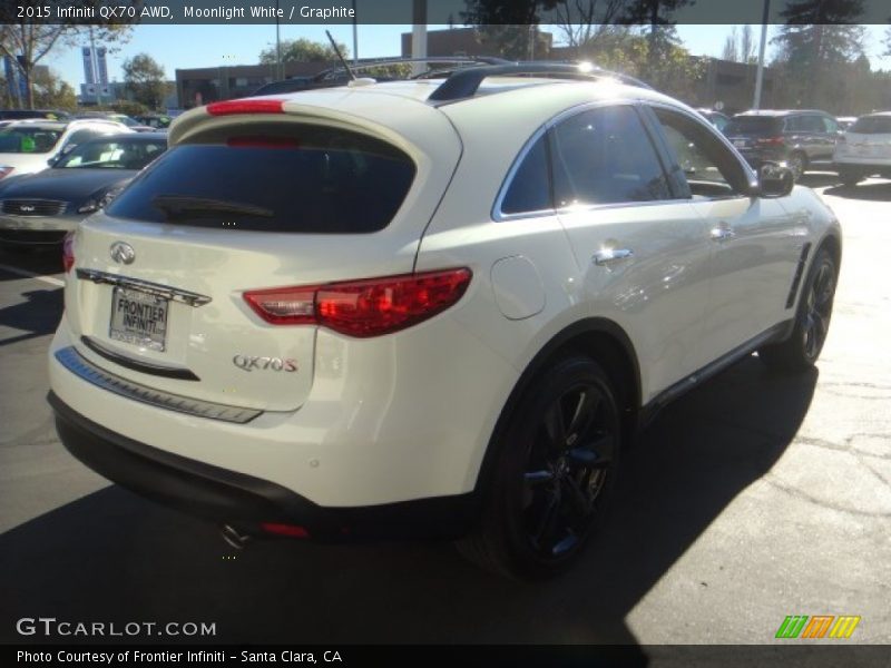 Moonlight White / Graphite 2015 Infiniti QX70 AWD