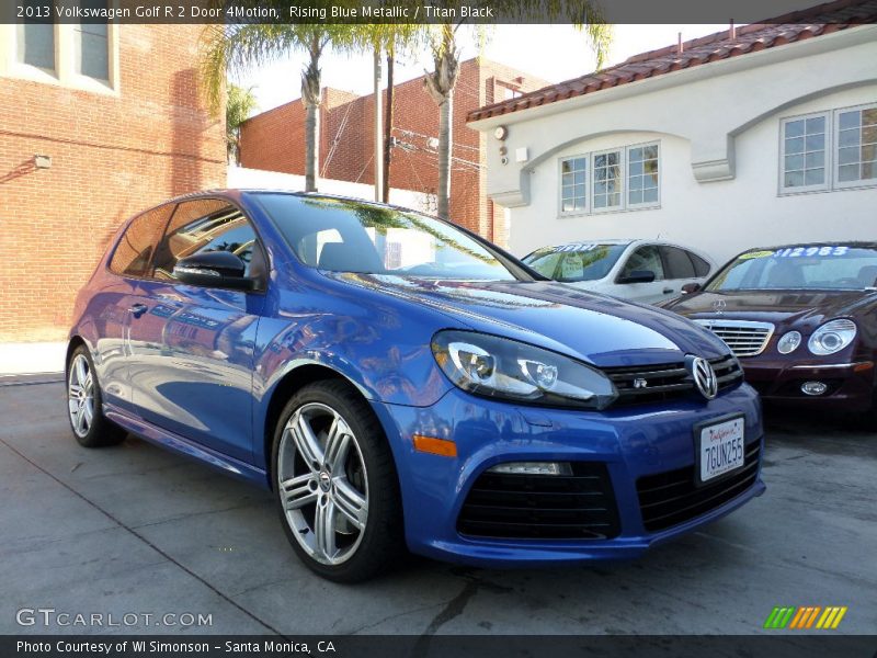 Rising Blue Metallic / Titan Black 2013 Volkswagen Golf R 2 Door 4Motion