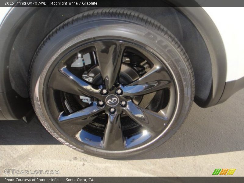 Moonlight White / Graphite 2015 Infiniti QX70 AWD