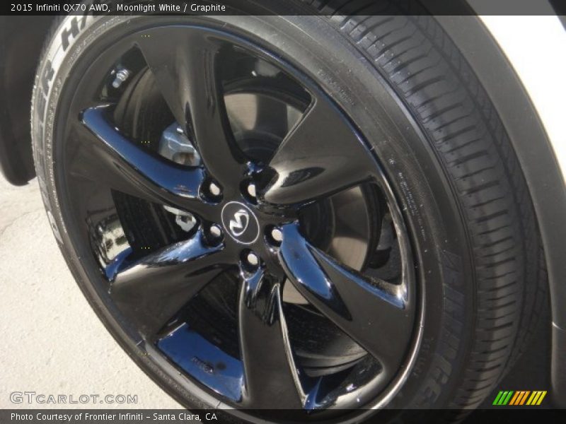 Moonlight White / Graphite 2015 Infiniti QX70 AWD