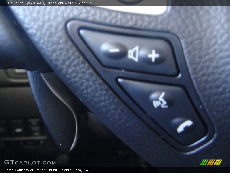 Moonlight White / Graphite 2015 Infiniti QX70 AWD