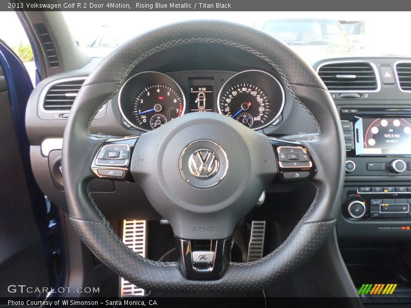 Rising Blue Metallic / Titan Black 2013 Volkswagen Golf R 2 Door 4Motion
