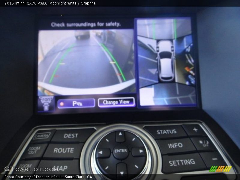 Moonlight White / Graphite 2015 Infiniti QX70 AWD
