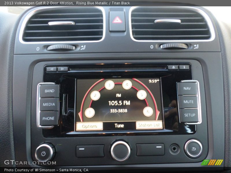 Rising Blue Metallic / Titan Black 2013 Volkswagen Golf R 2 Door 4Motion