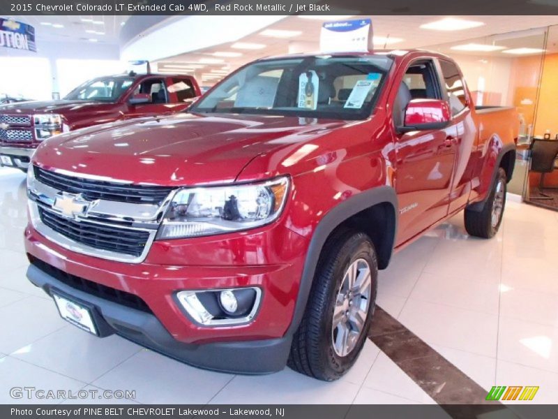 Red Rock Metallic / Jet Black 2015 Chevrolet Colorado LT Extended Cab 4WD