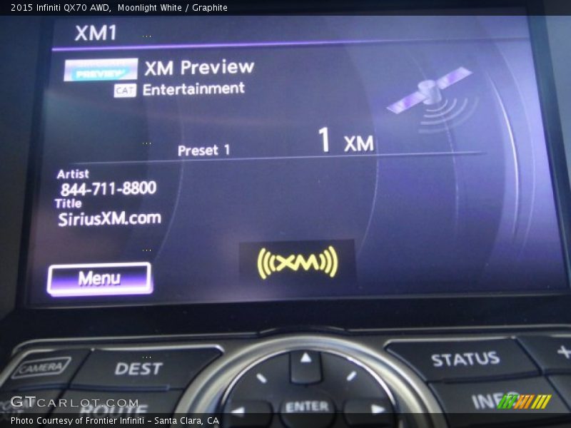Moonlight White / Graphite 2015 Infiniti QX70 AWD