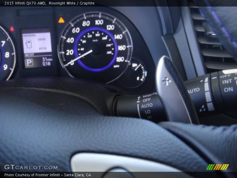 Moonlight White / Graphite 2015 Infiniti QX70 AWD