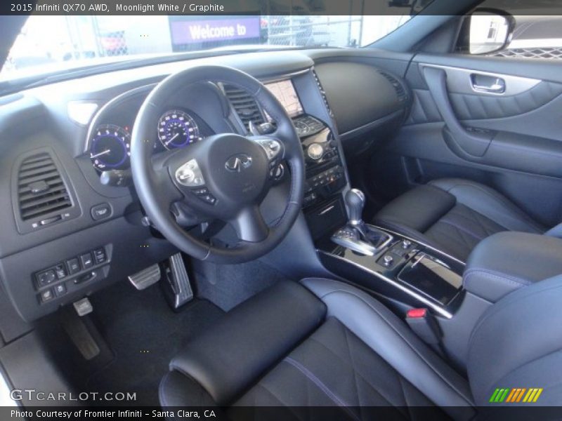 Moonlight White / Graphite 2015 Infiniti QX70 AWD
