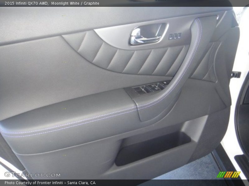 Moonlight White / Graphite 2015 Infiniti QX70 AWD