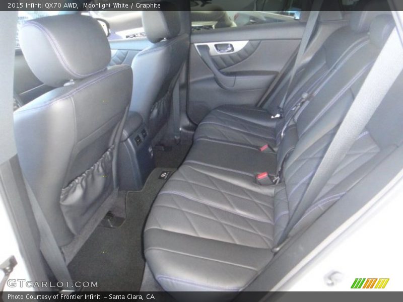 Moonlight White / Graphite 2015 Infiniti QX70 AWD