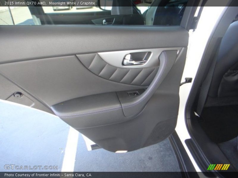 Moonlight White / Graphite 2015 Infiniti QX70 AWD