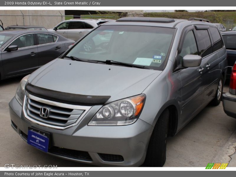 Slate Green Metallic / Gray 2009 Honda Odyssey EX-L
