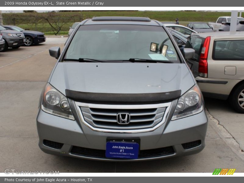 Slate Green Metallic / Gray 2009 Honda Odyssey EX-L