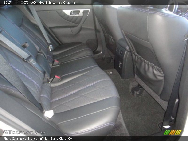 Moonlight White / Graphite 2015 Infiniti QX70 AWD