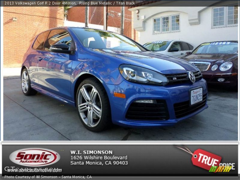 Rising Blue Metallic / Titan Black 2013 Volkswagen Golf R 2 Door 4Motion