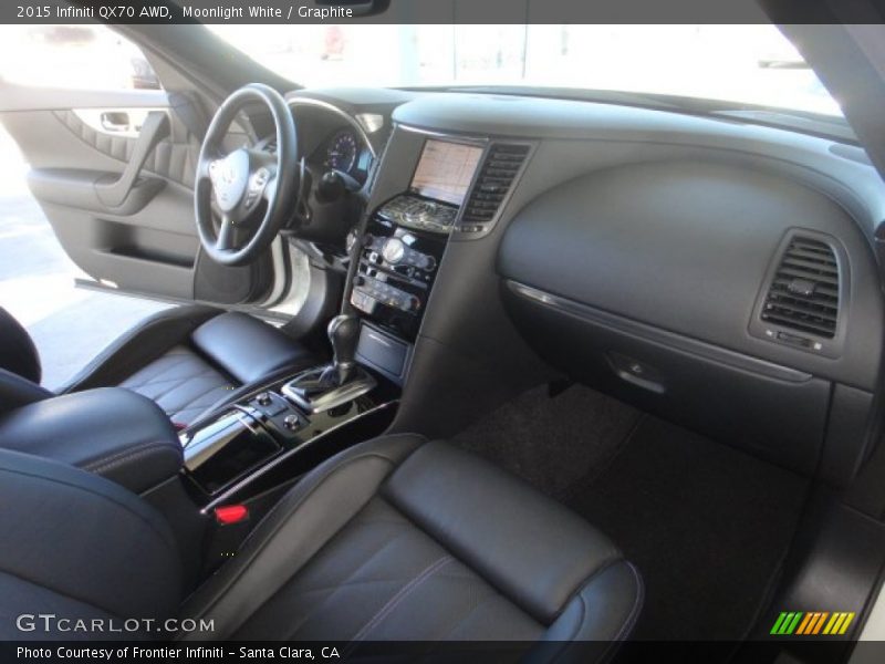 Moonlight White / Graphite 2015 Infiniti QX70 AWD
