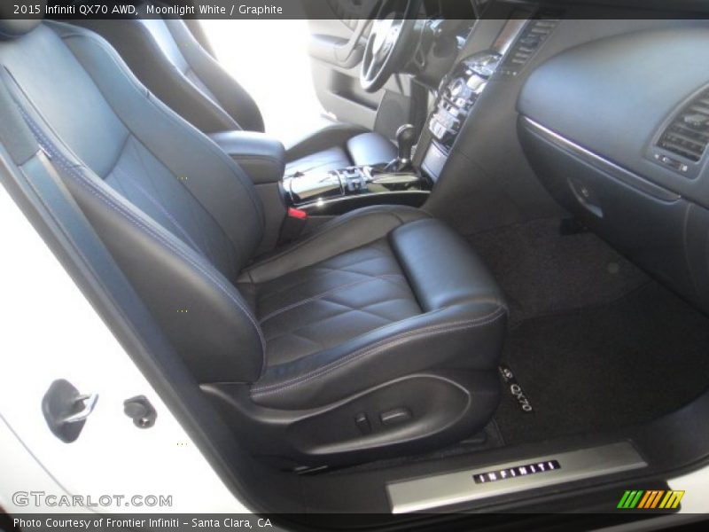 Moonlight White / Graphite 2015 Infiniti QX70 AWD
