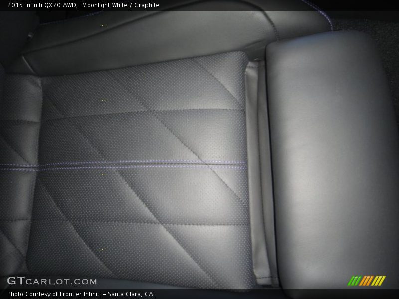 Moonlight White / Graphite 2015 Infiniti QX70 AWD