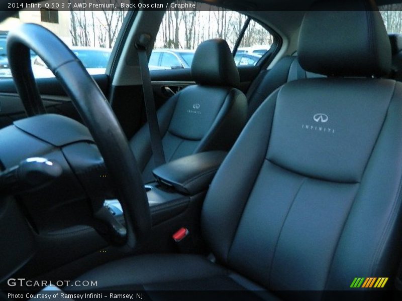 Black Obsidian / Graphite 2014 Infiniti Q 50 3.7 AWD Premium