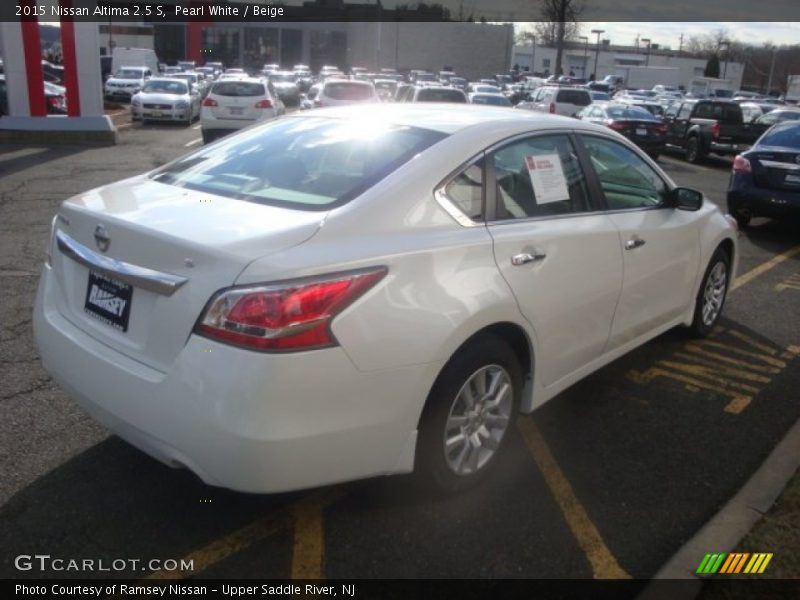 Pearl White / Beige 2015 Nissan Altima 2.5 S