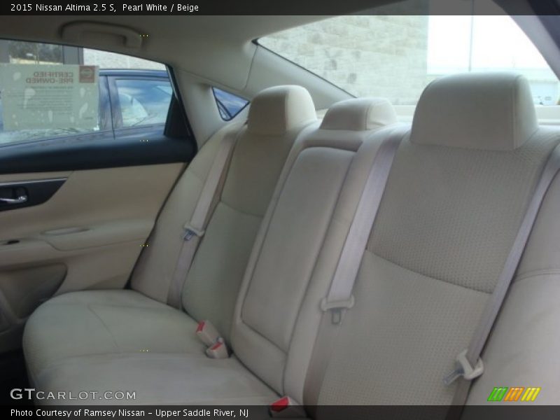 Pearl White / Beige 2015 Nissan Altima 2.5 S