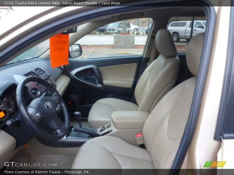 Front Seat of 2010 RAV4 Limited 4WD