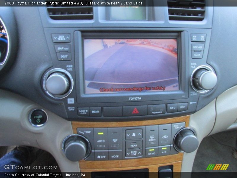Blizzard White Pearl / Sand Beige 2008 Toyota Highlander Hybrid Limited 4WD