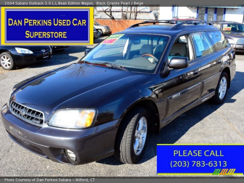 Black Granite Pearl / Beige 2004 Subaru Outback 3.0 L.L.Bean Edition Wagon