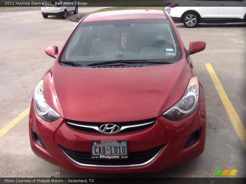 Red Allure / Beige 2011 Hyundai Elantra GLS