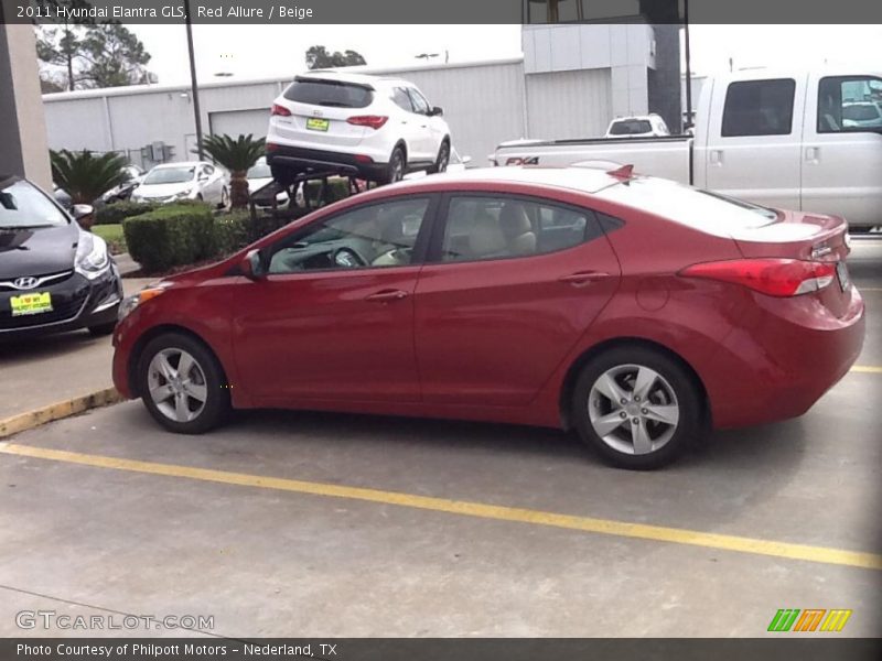 Red Allure / Beige 2011 Hyundai Elantra GLS