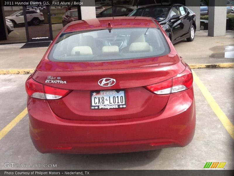 Red Allure / Beige 2011 Hyundai Elantra GLS
