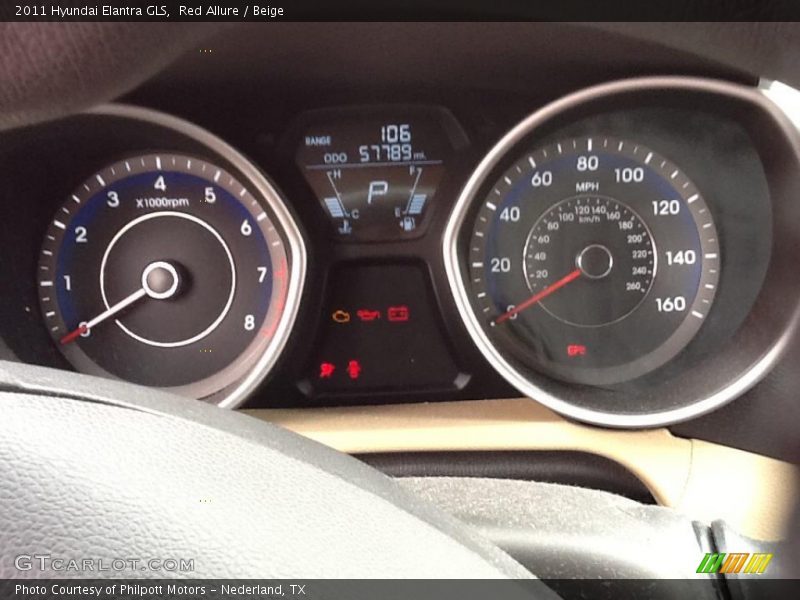 Red Allure / Beige 2011 Hyundai Elantra GLS