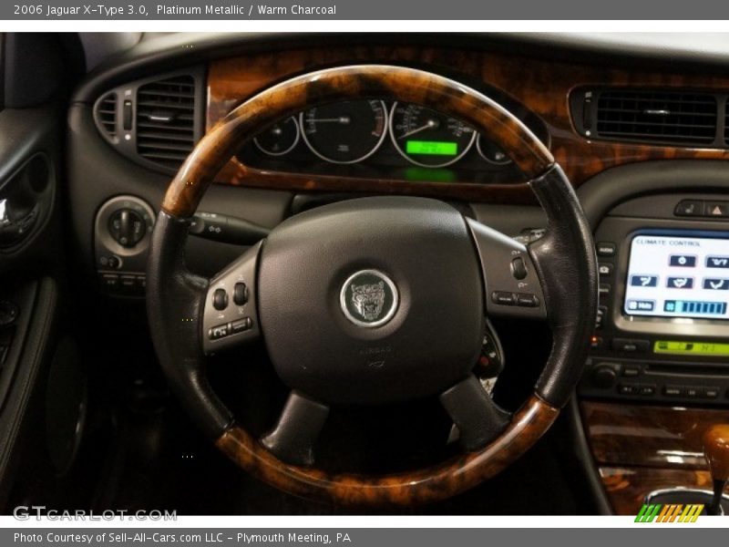 Platinum Metallic / Warm Charcoal 2006 Jaguar X-Type 3.0