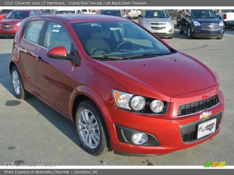 Crystal Red Tintcoat / Jet Black/Dark Titanium 2015 Chevrolet Sonic LT Hatchback