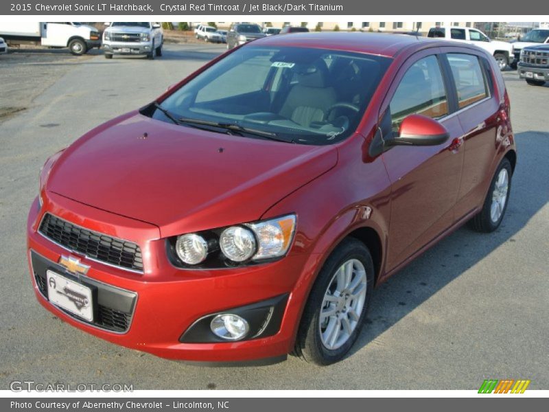 Crystal Red Tintcoat / Jet Black/Dark Titanium 2015 Chevrolet Sonic LT Hatchback