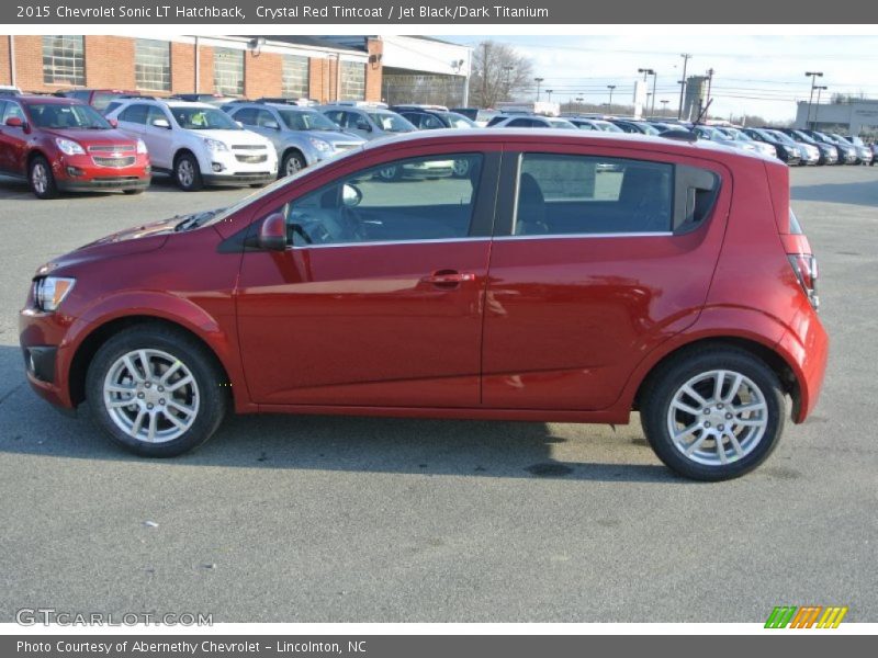 Crystal Red Tintcoat / Jet Black/Dark Titanium 2015 Chevrolet Sonic LT Hatchback