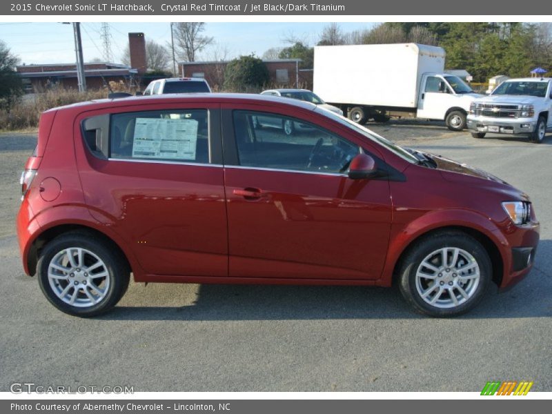 Crystal Red Tintcoat / Jet Black/Dark Titanium 2015 Chevrolet Sonic LT Hatchback