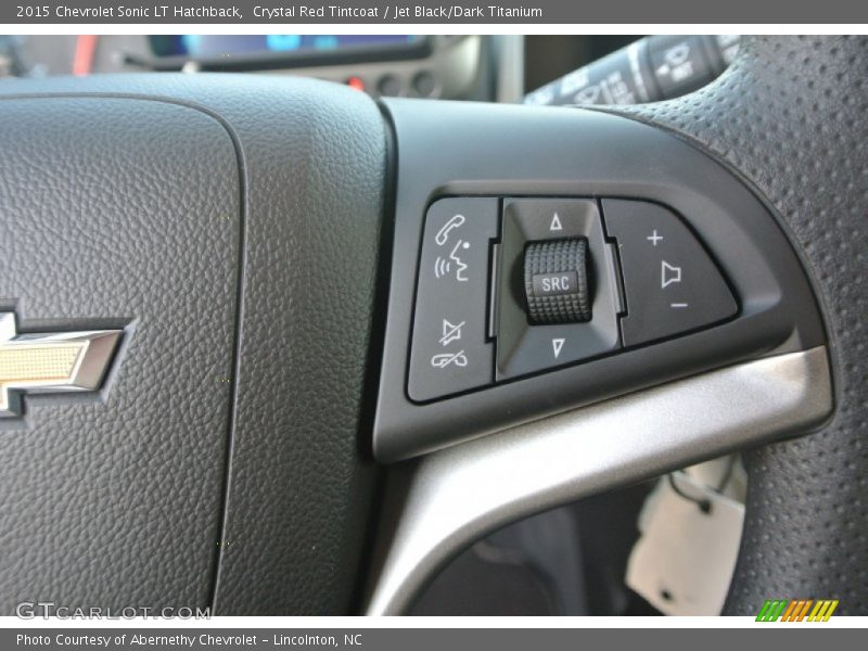 Crystal Red Tintcoat / Jet Black/Dark Titanium 2015 Chevrolet Sonic LT Hatchback