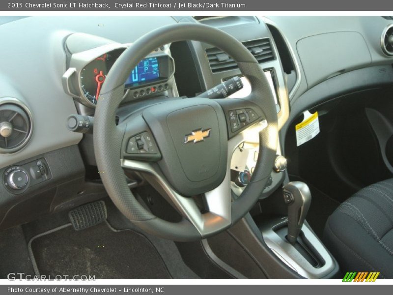 Crystal Red Tintcoat / Jet Black/Dark Titanium 2015 Chevrolet Sonic LT Hatchback