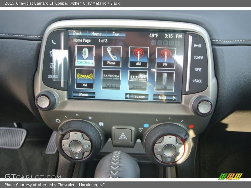 Ashen Gray Metallic / Black 2015 Chevrolet Camaro LT Coupe