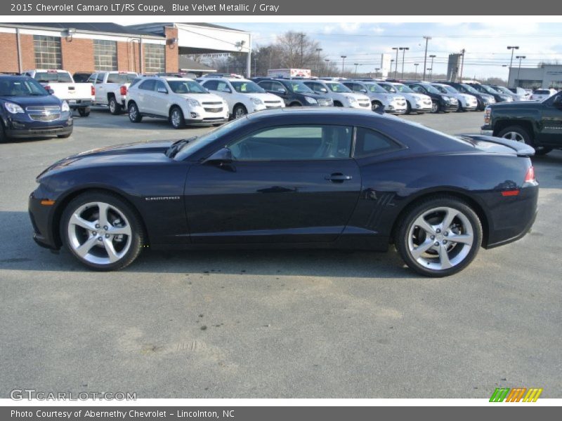 Blue Velvet Metallic / Gray 2015 Chevrolet Camaro LT/RS Coupe