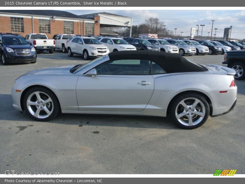 Silver Ice Metallic / Black 2015 Chevrolet Camaro LT/RS Convertible