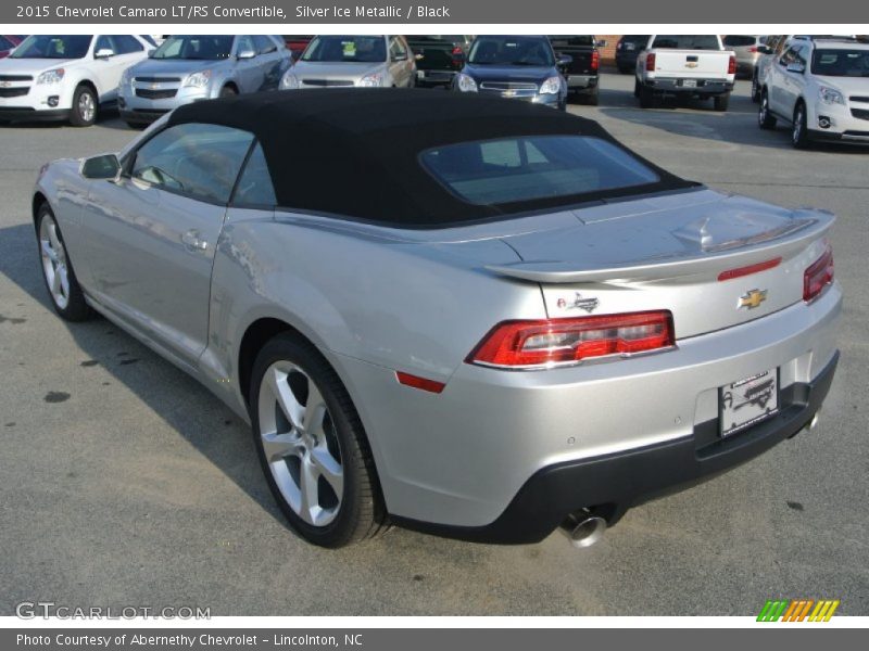 Silver Ice Metallic / Black 2015 Chevrolet Camaro LT/RS Convertible