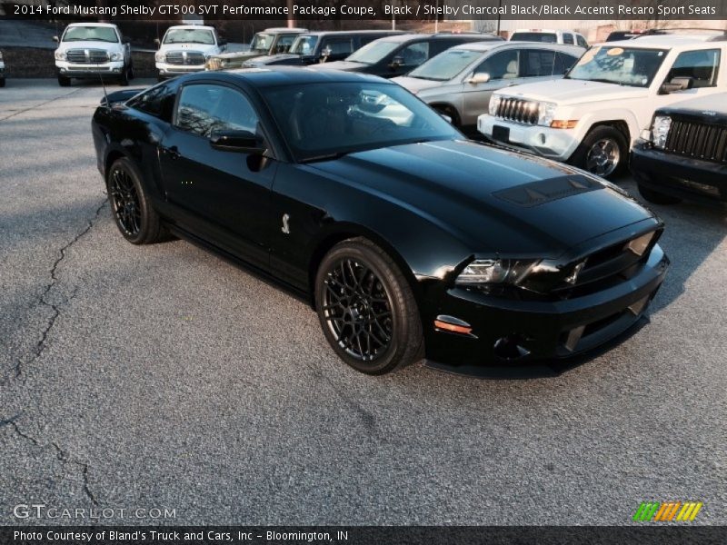 Black / Shelby Charcoal Black/Black Accents Recaro Sport Seats 2014 Ford Mustang Shelby GT500 SVT Performance Package Coupe