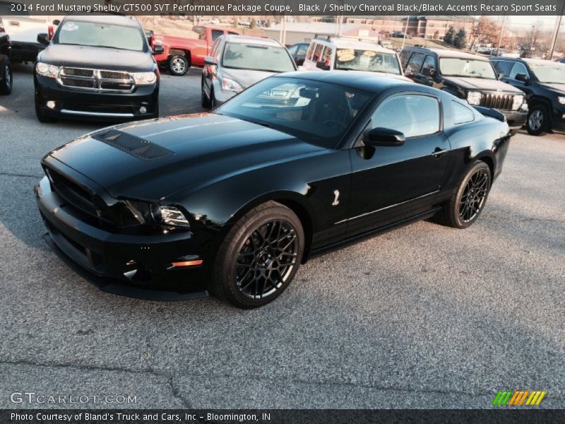 Black / Shelby Charcoal Black/Black Accents Recaro Sport Seats 2014 Ford Mustang Shelby GT500 SVT Performance Package Coupe