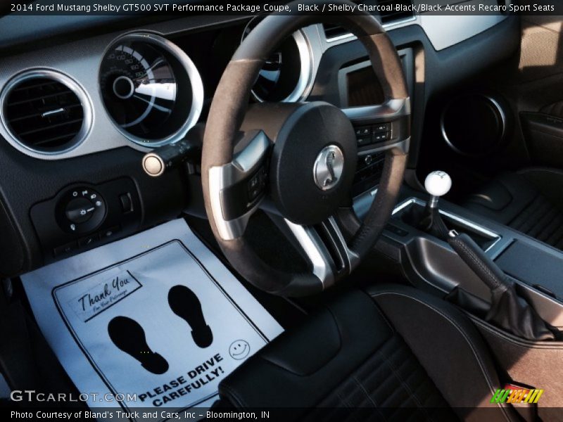 Black / Shelby Charcoal Black/Black Accents Recaro Sport Seats 2014 Ford Mustang Shelby GT500 SVT Performance Package Coupe